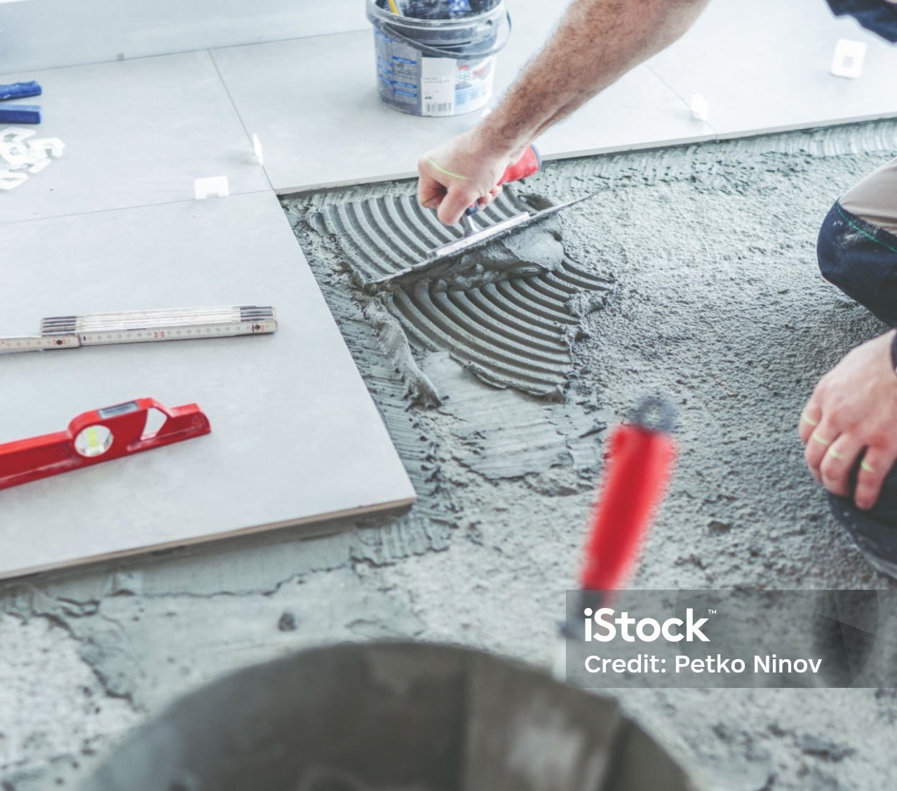 Tile flooring installation
